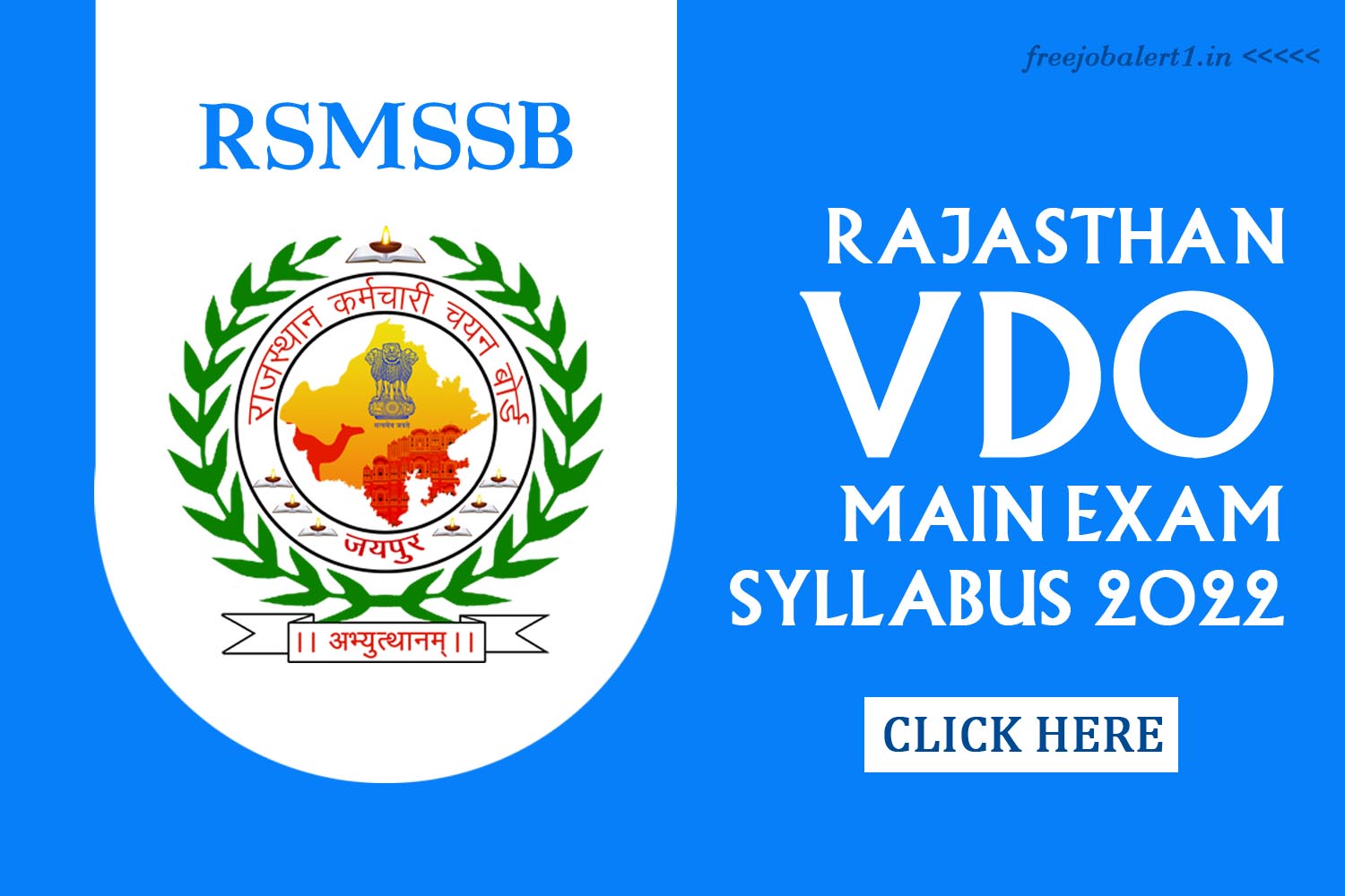 Rajasthan VDO Main Exam Syllabus 2022