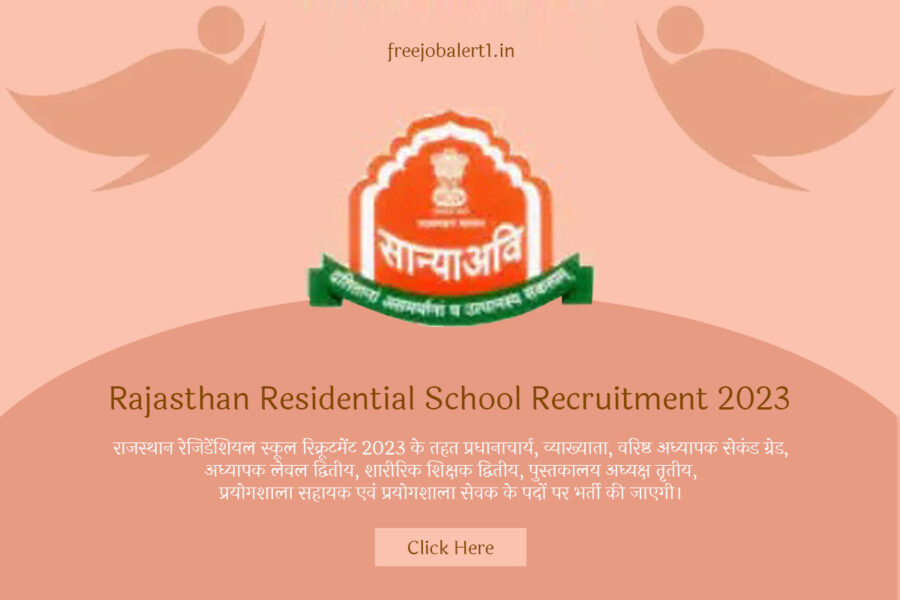 Rajasthan Residential School Recruitment 2023