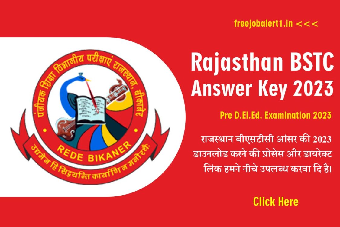 Rajasthan BSTC Answer Key 2023